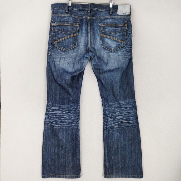 Helix Jeans Mens 38X32 Blue Slim Bootcut Dark Wash Casual Denim Classic Comfort - Picture 7 of 11